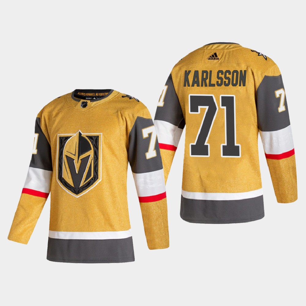Vegas Golden Knights 71 William Karlsson Men Adidas 2020 Authentic Player Alternate Stitched NHL Jersey Gold